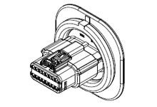 Διπλό υπόλοιπου κόσμου Twist-Lock 348404010 διαφραγμάτων συνδετήρων Molex αυτοκίνητο ο Μαύρος
